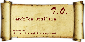 Takács Otília névjegykártya